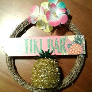 Tiki Bar Wreath Hawaiian Fun Wreath FINAL SALE ITEM